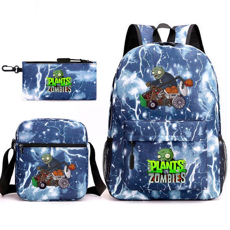 Umgebende Pflanzen vs. Zombies Teenager Schüler Schultasche Herren- und Damen-Freizeitrucksack Umhängetasche