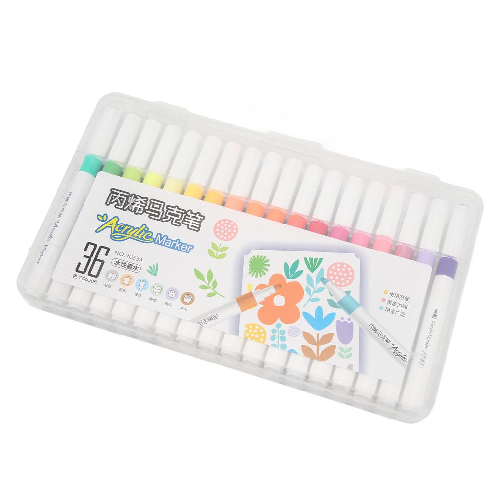 36 Colors Dual Brush Marker Pens Students Portable Watercolor Markers for Painting Drawing Coloring