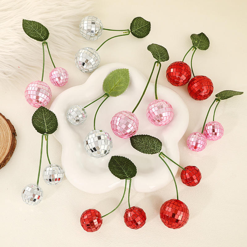 3pcs Disco Ball Cherry Mirror Hanging Reflects Light For DJ Club Stage Bar Party Wedding Holiday Decoration Home Decor
