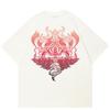 2024 Streetwear Both Sides Flame Graphic Unisex T-Shirt Cotton Tshirt Unisex Tops Tees Summer Short Sleeves T Shirt