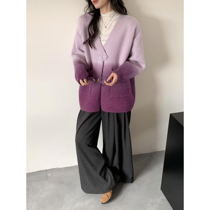 Strickjacke Damen Herbst Winter Neu Lässiger Stil Locker Große Größe Verdickt Pulloverjacke Damen