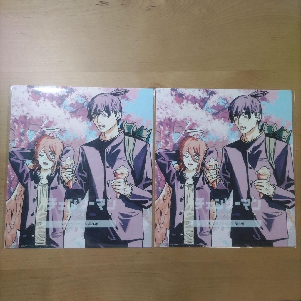 [USED] Chainsaw Man admission bonuses 1st to 3rd + Reze & Bomb can badge + Reze clear file