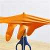 100-1pcs Heavy Duty Orange Nitrile Disposable Gloves with Diamond Textured Grip for Industrial and Mechanic Safety
