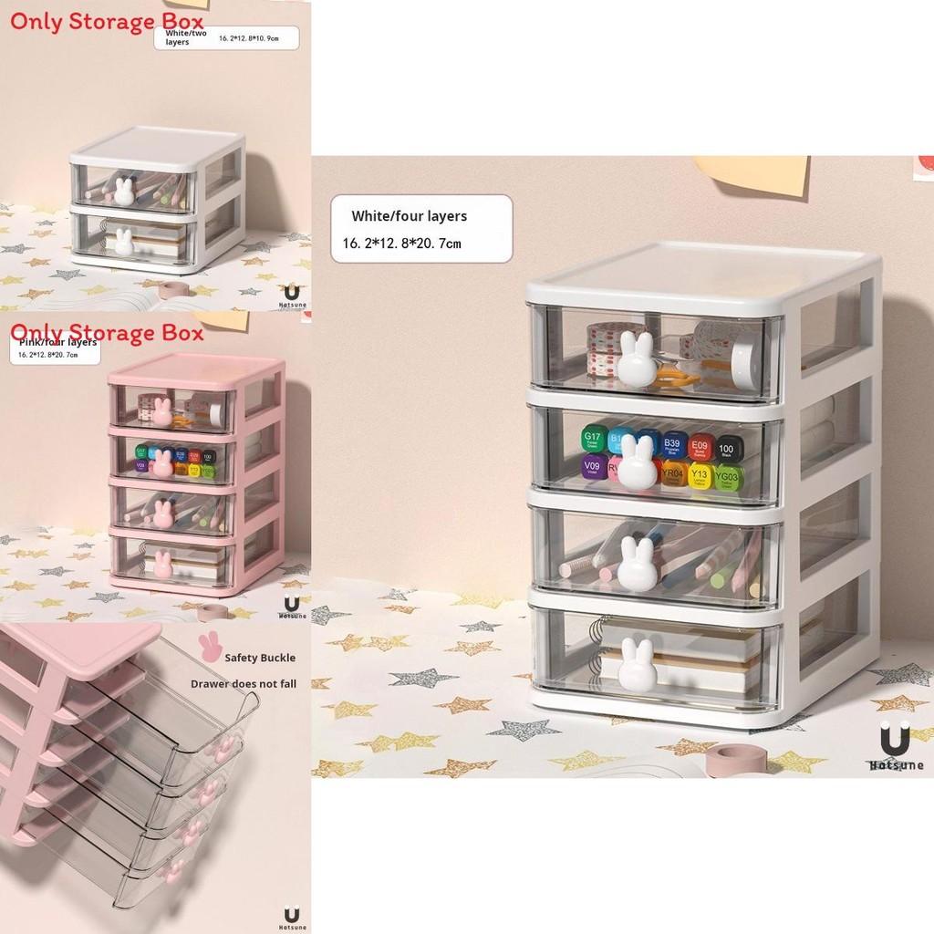 Cartoon Hase Kunststoff Schubladenorganizer mit Fächern zur Aufbewahrung von Schmuck und Kosmetik