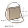 LASIEM a Water Commuter Shoulder Tote Genuine Large Crossbody Shoulder Large Greige (Lasiemu) [Fits Bottle] Handbag, Bag, Women's Bag, Bag, Leather,