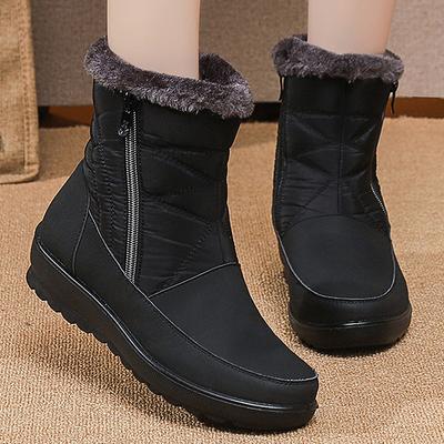 Fashion Snow Women Boots Winter Fur Boots Ladies Waterproof Women Shoes Zipper Shoes Woman Plush Soft Botas Mujer Winter Woman Boots