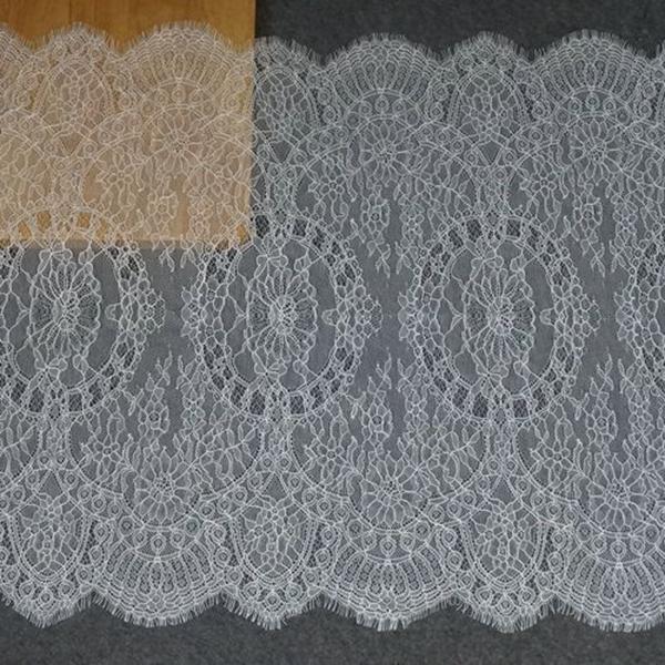 3 Meters Eyelash Lace Fabric,White Black Net Yarn Eyelashes Lace Trim Clothing Skirt Lace Fabric Clothing Embroidery Decoration