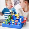 Ensembles de Pistes de Course de Voitures Ville Secours Véhicule Jouet Piste de Course Aventure Puzzle Ensemble de Jouets Éducatifs pour 3-8 Ans Tout-Petits Garçons Filles