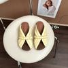 Summer New Niche Design Sense Flat Bottom Outside Wearing Cool Slippers Women's Handwoven Fish Mouth Casual One-word Drag