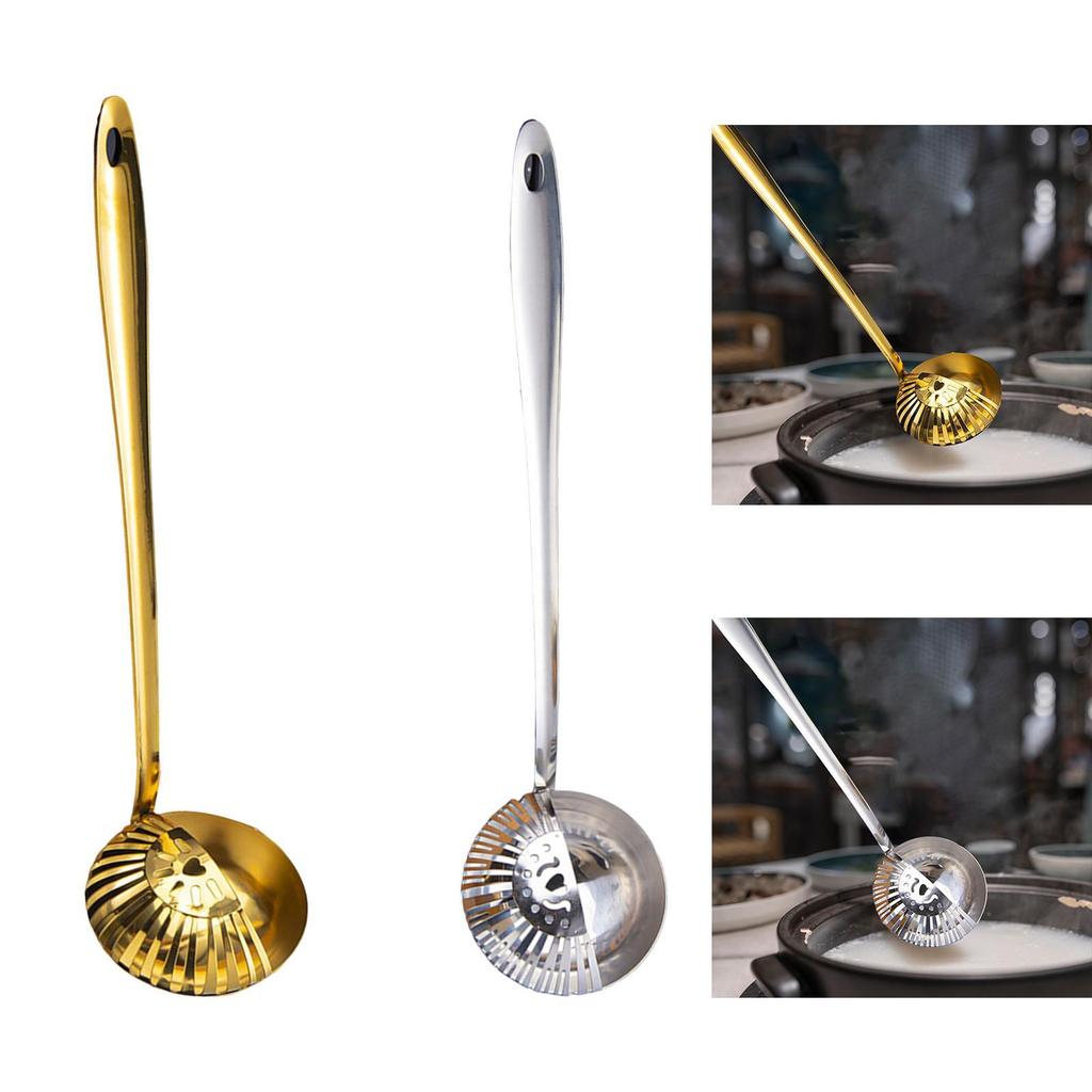 Hot Pot Soup Ladle Separates Liquids from Solids Colander Spoon Strainer Scoop for Party Dining Room Straining Vegetables Stew