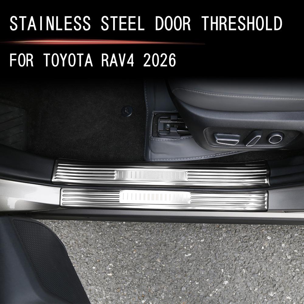 Stainless Steel Door Sill Scuff Plates for Toyota RAV4 (26 Models)