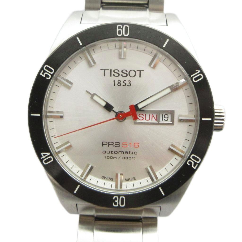 Used TISSOT T044430A Watch Automatic Logo Calendar Date Silver Color GY18 /MQ