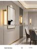 2025 Modern Chinese LED Strip Wall Lamp for Living Room, Faux Marble Design, Suitable for Villa, Hotel Corridor, or Staircase Lighting