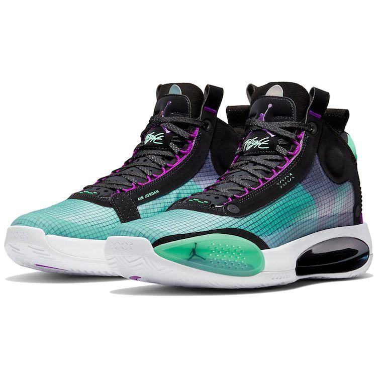 Air Jordan 34 PF Blue Void Men Sneakers Metallic-Silver BQ3381-400