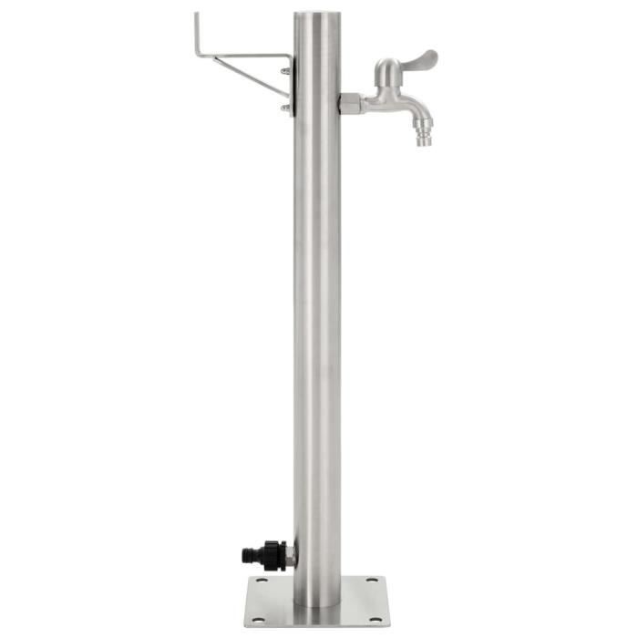 VidaXL Colonne à eau de jardin ronde Acier inoxydable 65 cm 45457