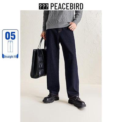 Jeans Droits en Denim Foncé pour Homme Peacebird BAHAE413G
