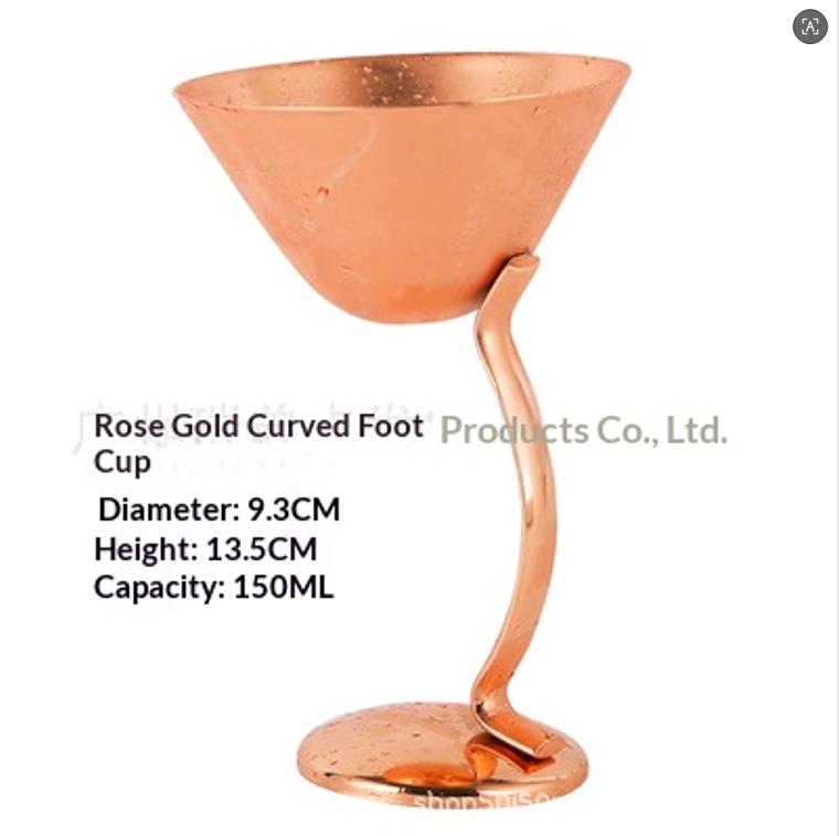 

Stainless steel wide-mouth dish cocktail glass