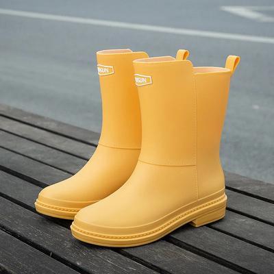 2025 Rubber Women Rain Boots PVC Waterproof Women Shoes Non-Slip Women Water Shoes Outdoor Women Boots Zapatos Impermeable Mujer