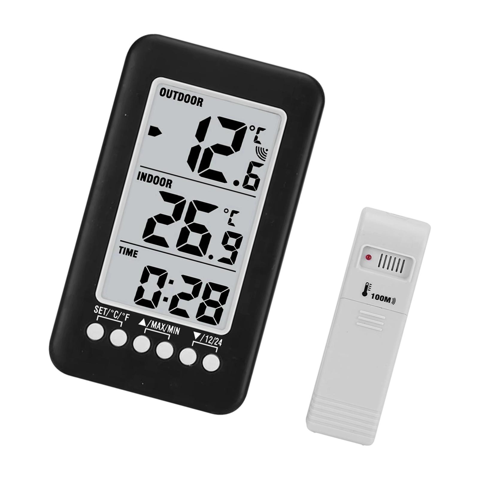 

Wireless Temperature Monitor For Indoor & Outdoor Use Clear Display High Accuracy Sensors Simple Setups Double Area Reading 1