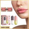 Juego de cápsulas de bálsamo labial para día y noche, líquido para rellenar los labios, hidratante de larga duración y que no se seca
