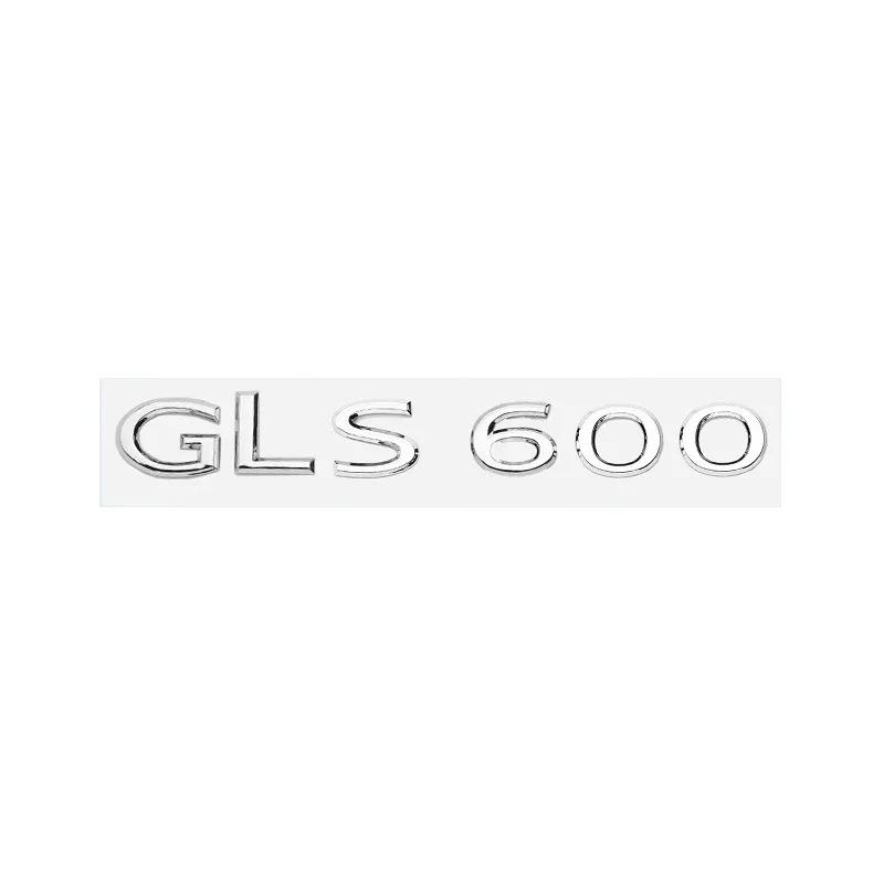 New Chrome Black Letters GLS480 GLS600 V12 Emblem for Mercedes-Benz GLS Class Car Fender Trunk Rear X167 Logo Sticker EZ5