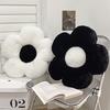Flower Shape Cushion Classroom Cushions Circular Soft Nap Office Chair Cushion Black White Pillow Sofa Decorative Flower Pillow