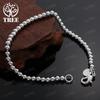 Fashion Elegant 925 Sterling Silver 4MM Beads Chain Women Cute Bracelet High Quality Gorgeous Jewelry