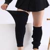 Scaldamuscoli da Donna Taglie Forti Lavorati a Maglia a Treccia Sopra il Ginocchio Alti sulla Coscia Calzini Senza Piedi Caldi Calze per Stivali Invernali Streetwear