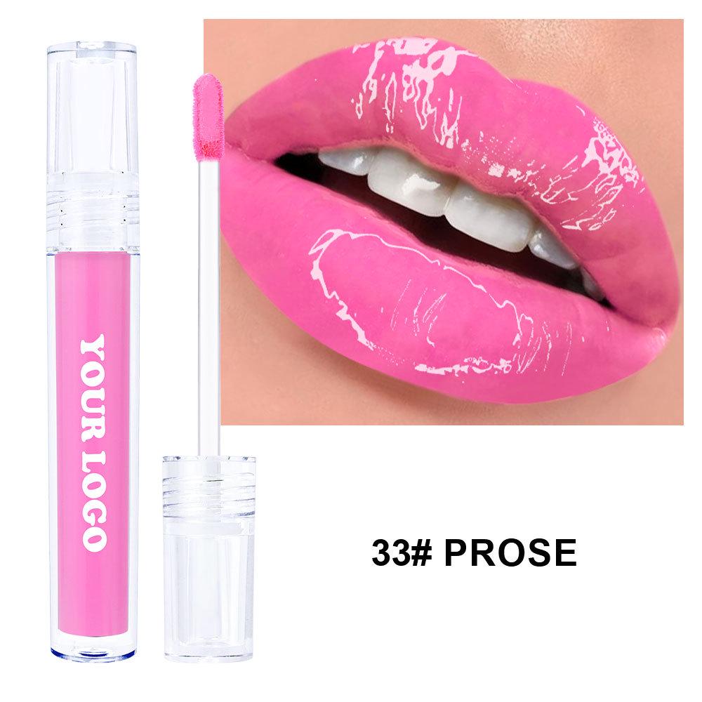 Border-Free Clear Mirror Lip Gloss/Lip Jelly - Non-Stick, Long-Lasting, Plumping Gloss.