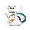 Uroczy Szklany Czajniczek do Herbaty w Kształcie Kota Szklany Czajniczek Maneki-neko Szklany Dzbanek