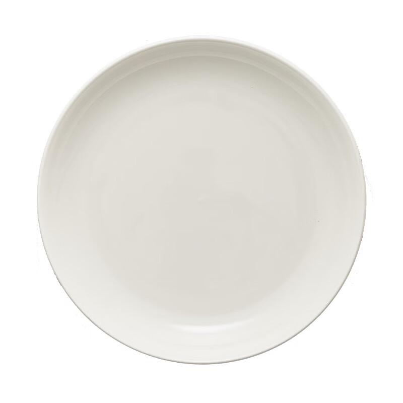 

ZISIZ Pure White 12-inch Ceramic Deep Plate (Set of 2)