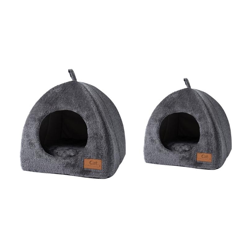 Cat Bed for Indoor Cat Small Dog Warm Bed House Washable Puppy Tent Bed Kitten Cave Removable Cushion