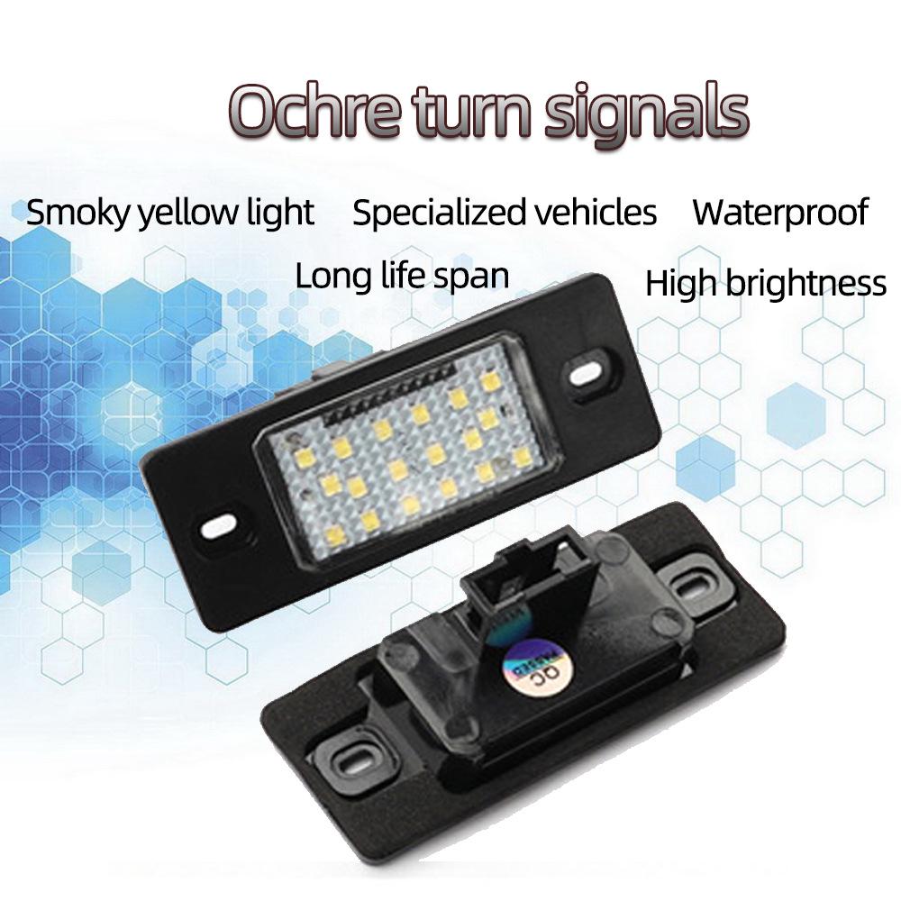 Pair of 18-LED Black License Plate Lights for Volkswagen Touareg (2003-2010)
