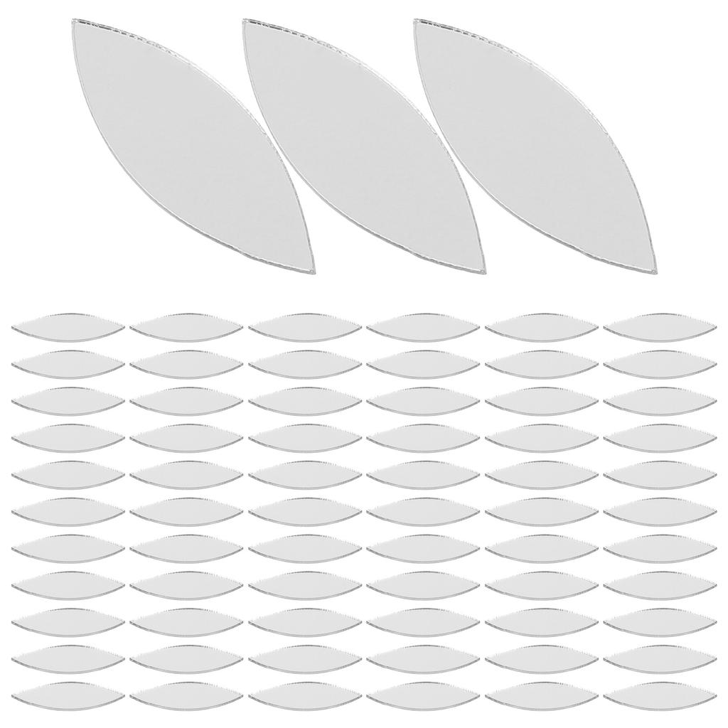 150 PCS Mirror Sticker Small for Crafts Shapes Ceramic Tile Glass Petal Mosaic Tiles