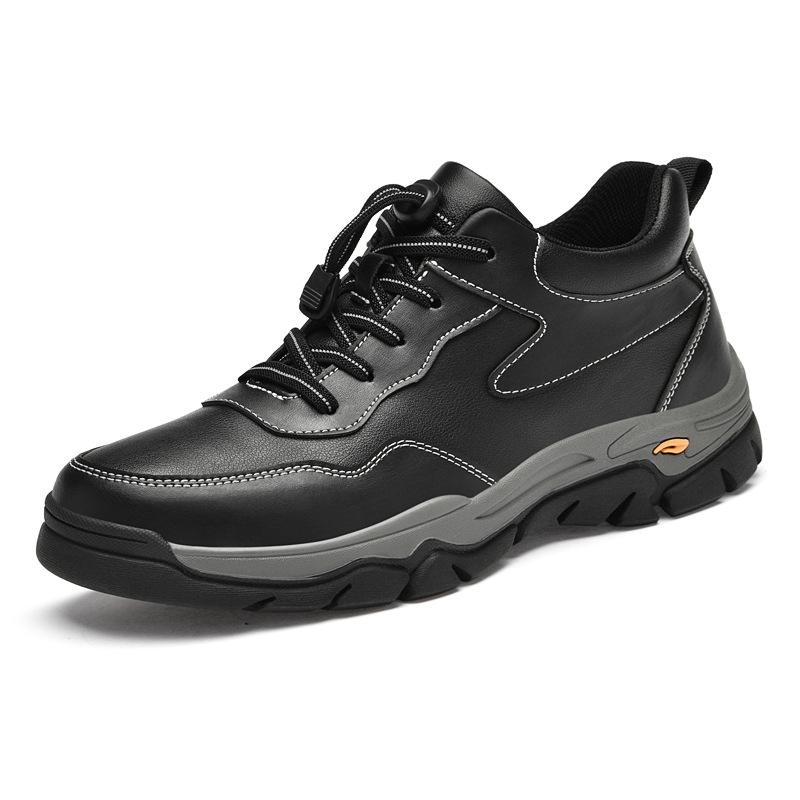 

Большой размер 48 мужские походные ботинки из коровьей кожи спортивные и для отдыха мягкая поверхность мягкая подошва низкий верх мужская обувь зимний бархат 38