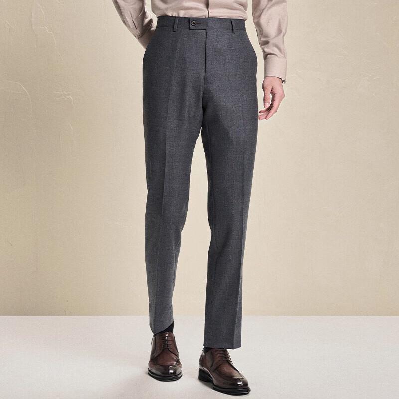 Baoxiniao Men's Formal Straight-Leg Wool Trousers