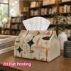 1pc, 2d Flat Printing, Tissue Box Retro Geometric Patterns Printing Party Tissue Box, Multifunctional Kitchen and Dining Table, Coffee Table and Dinin