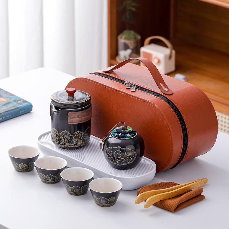 Portable Outdoor Ceramic Tea Set