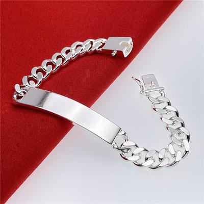 Squisito Bracciale alla Moda in Pelle di Vacchetta Argentata - Design Popolare YHD018