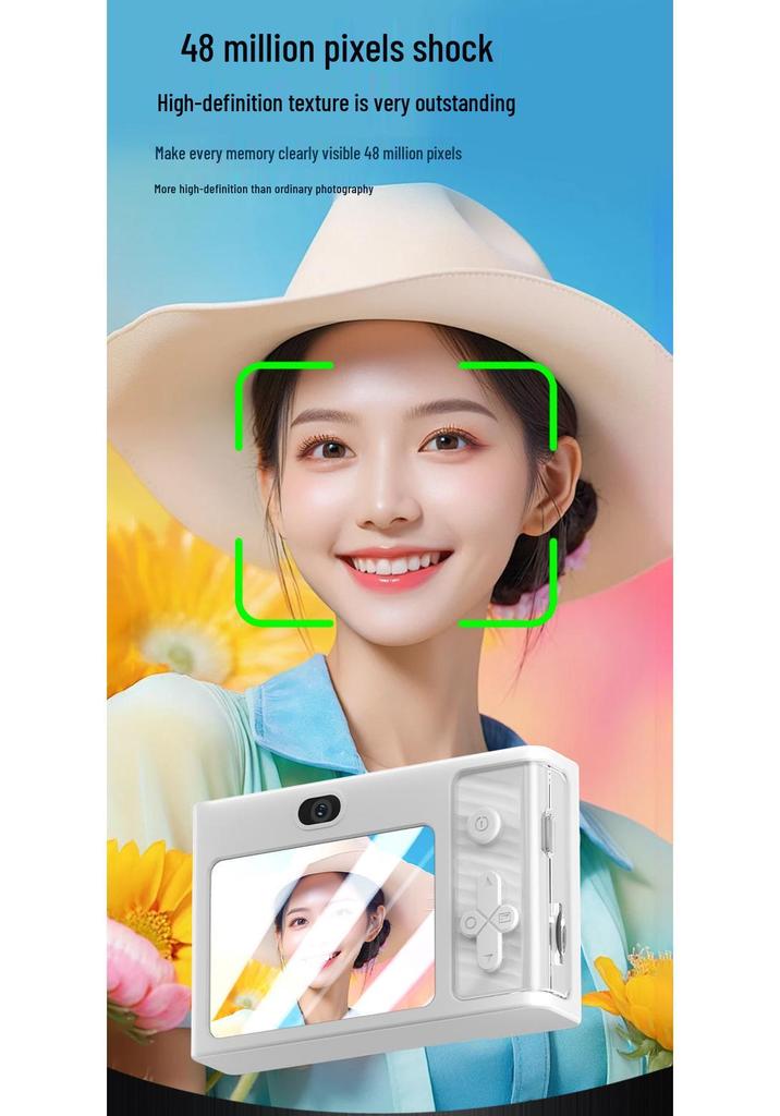 Just Fish Cloud HD Slide-out Dual Lens Portable Student Camera