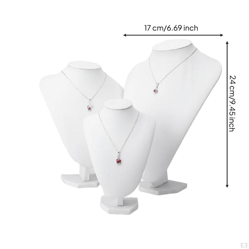 Portrait Necklace Display Stand Velvet Jewelry Holder Organizer for Store