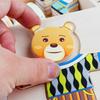 3-D Puzzle Box Shape Matching Board Toy Bear/Rabbit Dress Changing Busy Board Toy for Toddler Learning Educational Gift