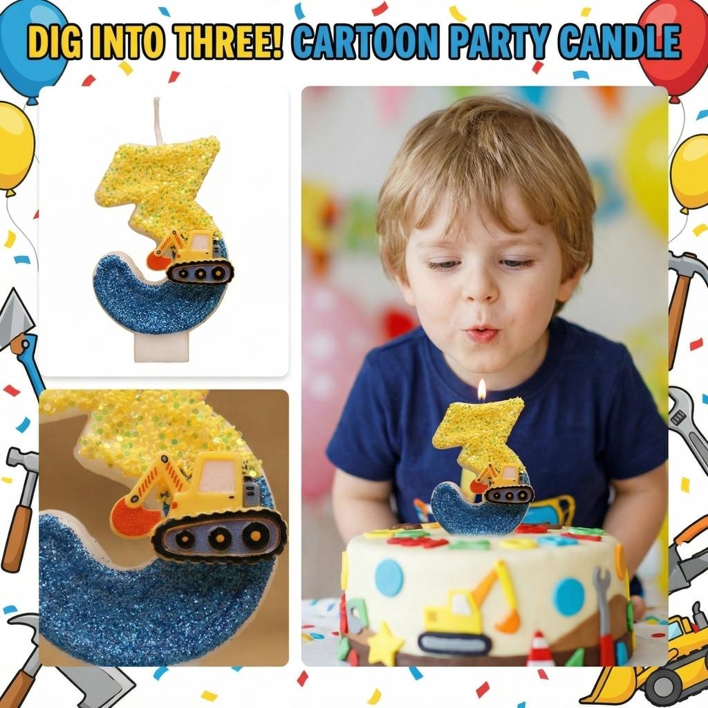 Fashion Cartoon Creative Birthday Candles Party Digital Candles