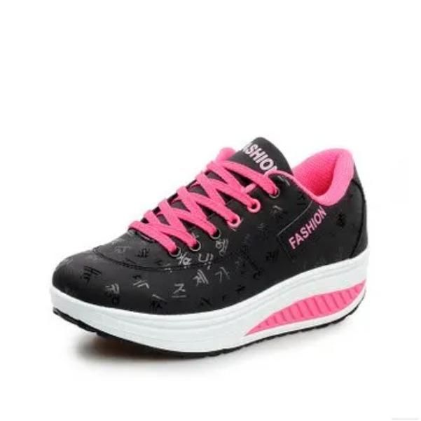 

Walking Shoes Women Sneakers Fashion Platform Shake Shoes Thick Bottom Wedges Women Chunky Shoes 37