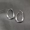 Silver Mobius Geometric Hoop Earrings For Women Party Classic Fine Jewelry Advanced Feeling Accessories