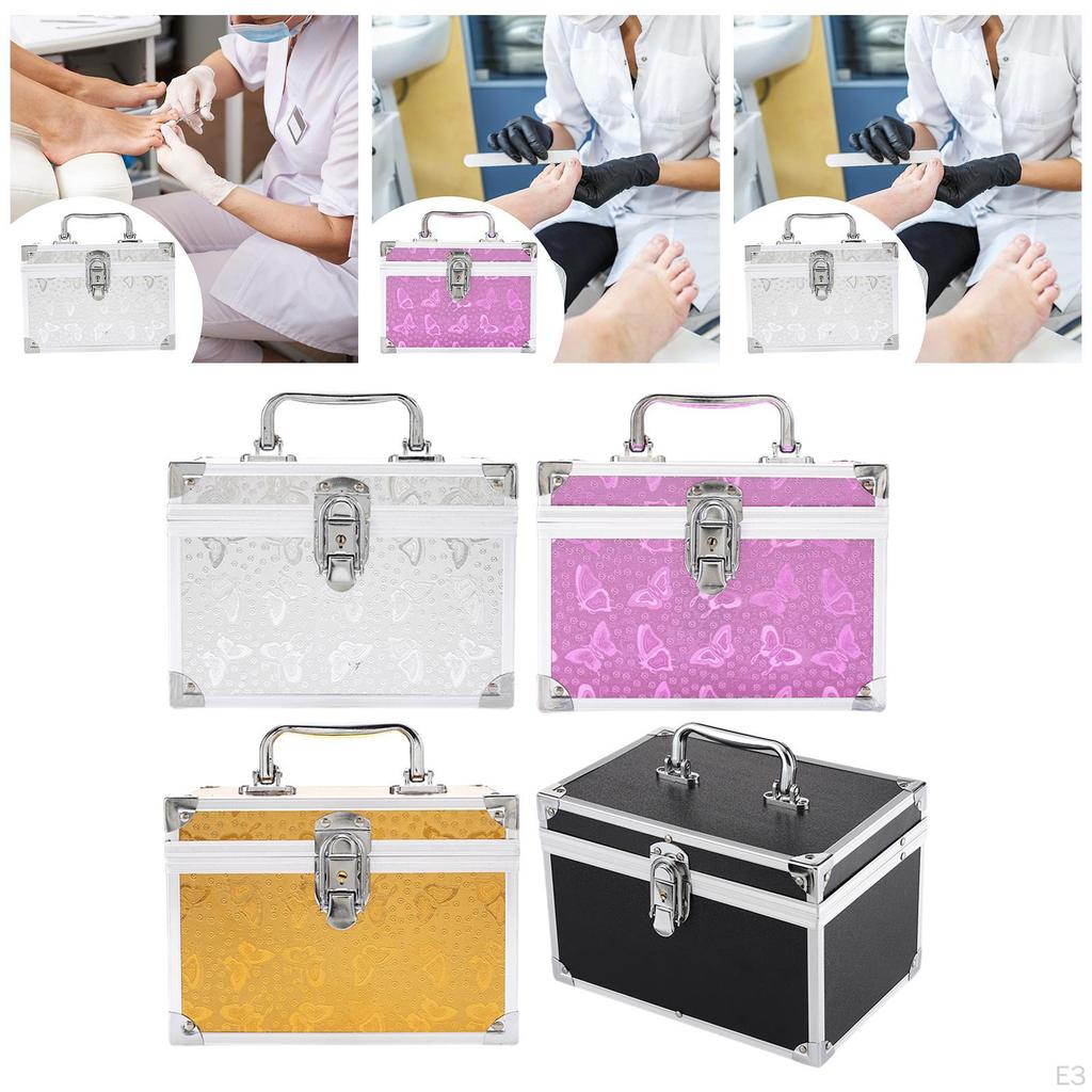 Extra Large Makeup Carrying Case Compartment Multifunction Security Pedicure Tool Box for Women Nail