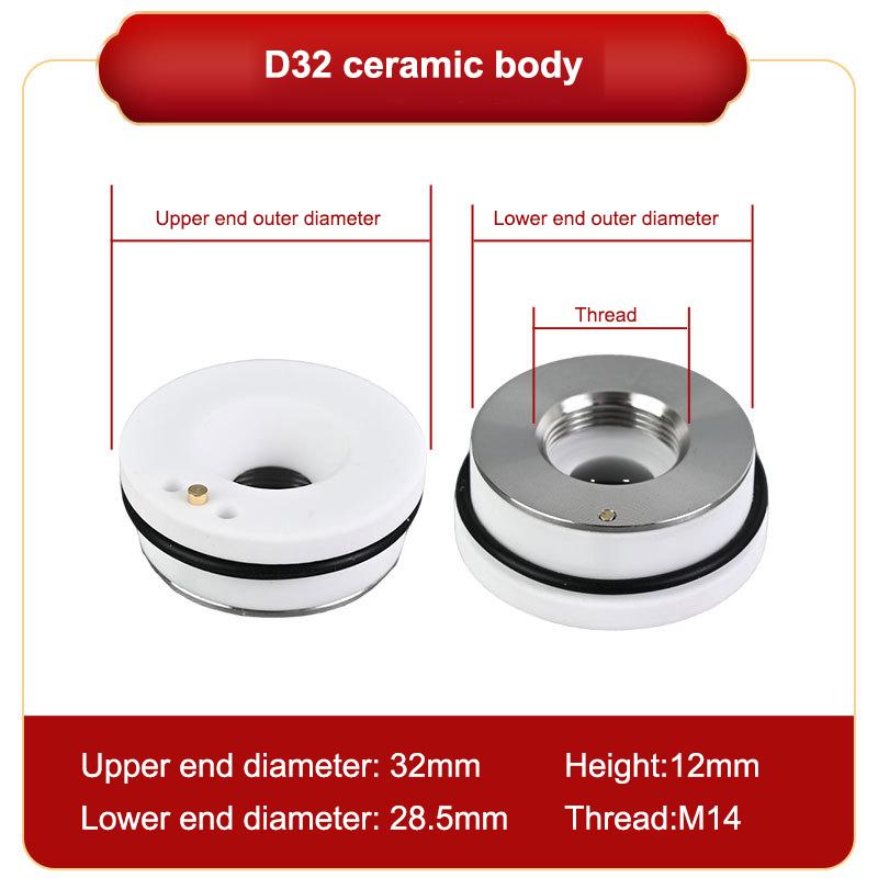 3D Laser Nozzle Holder Ring Connector for Cutting Machines High Durability Ceramic Material for Heavy Duty Use A2