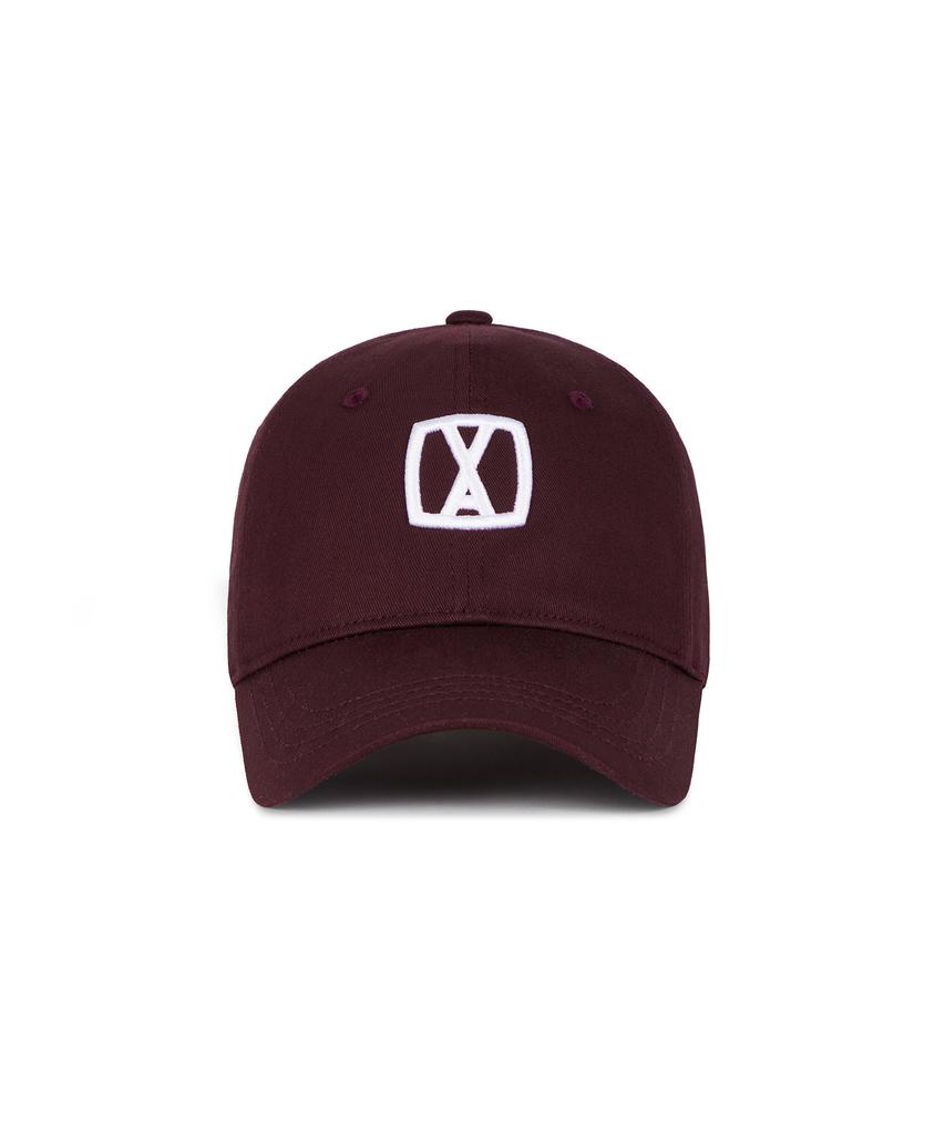 Bajal Va 3D Square Ball Cap Red Bean