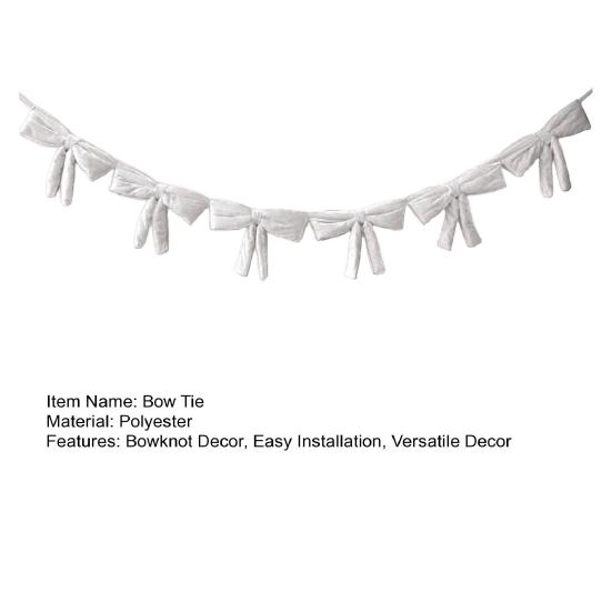 Yousheng 6Pcs Red Velvet Bow Tie Wreath Bowknot Garland Christmas Decor Home Entryway Indoor Holiday Decoration with Ropes