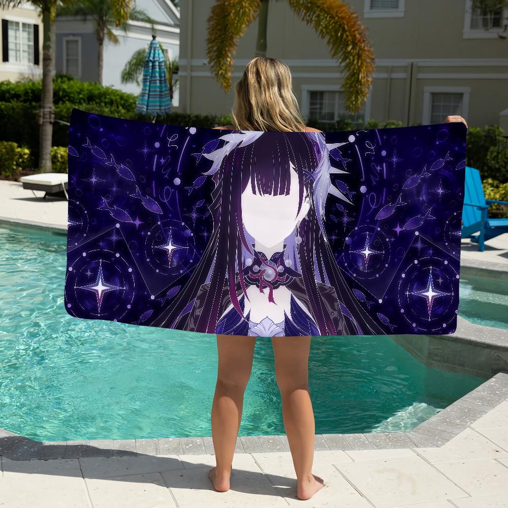 Jeu Honkai Star Rail cool b Serviette Serviette de Plage Surdimensionnée Séchage Rapide Serviette Absorbante Douce Natation Serviettes de Plage pour Hommes Femmes